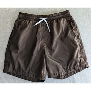 MAISON‎ ARTICLE Shorts Small Lined Swim Trunks Drawstring Elastic Waist FLAW